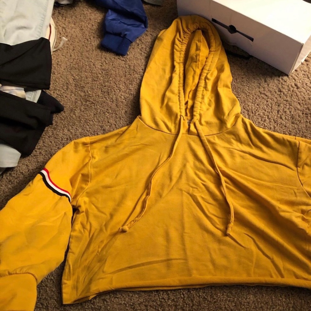 Yellow Crop Hoodie